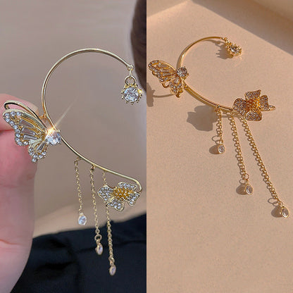 Enkle klipsøredobber med sommerfugler, blomstermotiver og dusker – elegante, komfortable og krever ingen hull i ørene