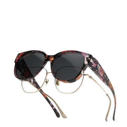 🕶 Nye oversize cateye-solbriller – Polariserte glass & UV400-beskyttelse