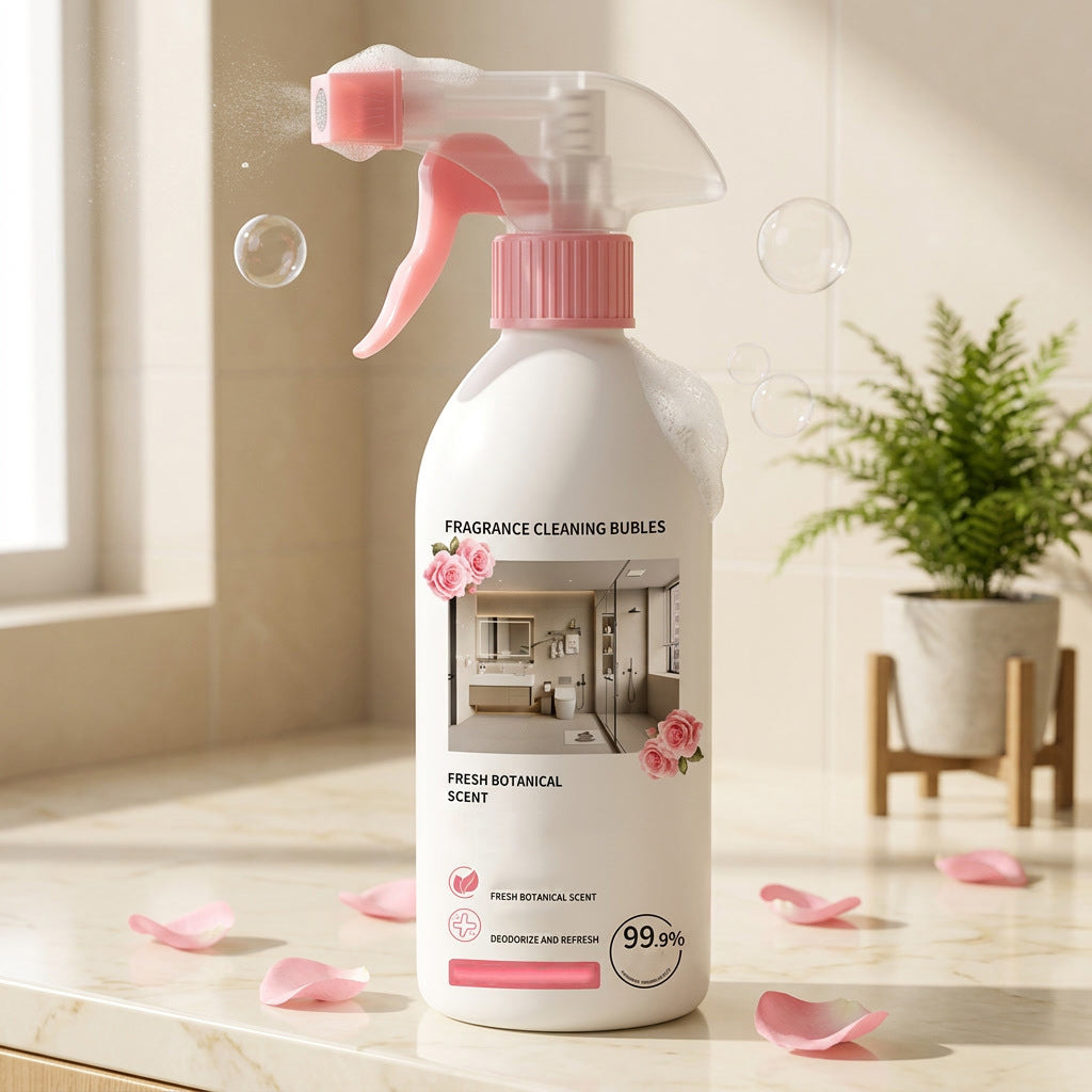 Multifunksjonell baderomsspray