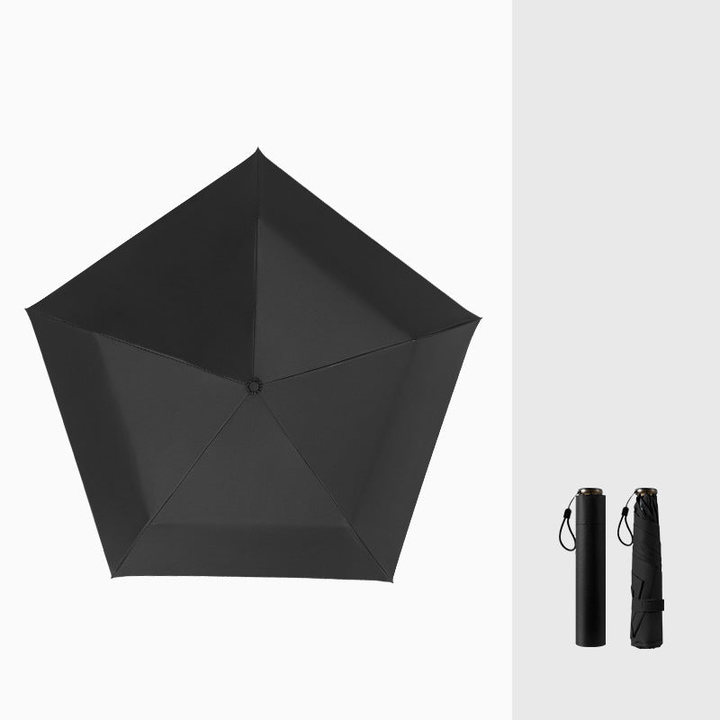 Ultralett karbonfiberparaply – UV-beskyttelse (svart belegg), sol- og regnbeskyttelse ☂️