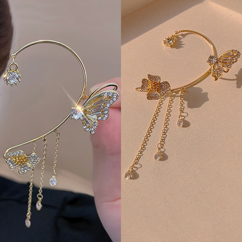 Enkle klipsøredobber med sommerfugler, blomstermotiver og dusker – elegante, komfortable og krever ingen hull i ørene