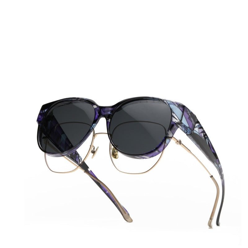 🕶 Nye oversize cateye-solbriller – Polariserte glass & UV400-beskyttelse