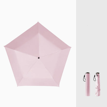 Ultralett karbonfiberparaply – UV-beskyttelse (svart belegg), sol- og regnbeskyttelse ☂️