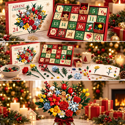 "Bloom & Build" julekalender – Bygg din egen magiske julebukett