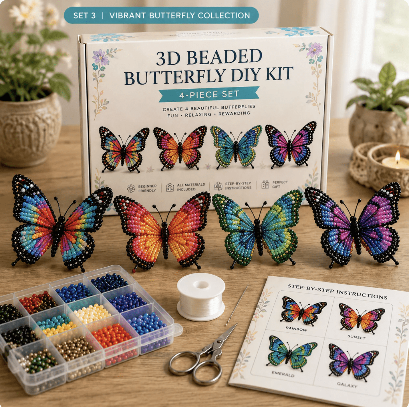 🦋 Perler og håndverk: Sommerfugl