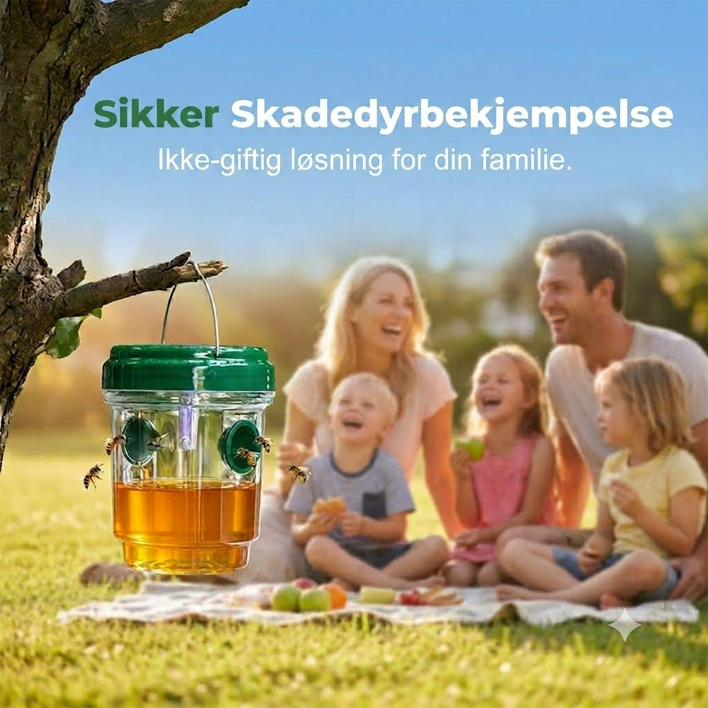 Solcelledrevet hengende vepsefelle og fluefanger