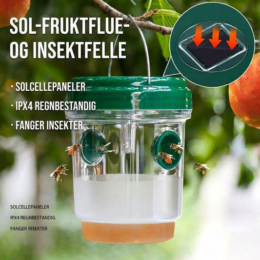Solcelledrevet hengende vepsefelle og fluefanger