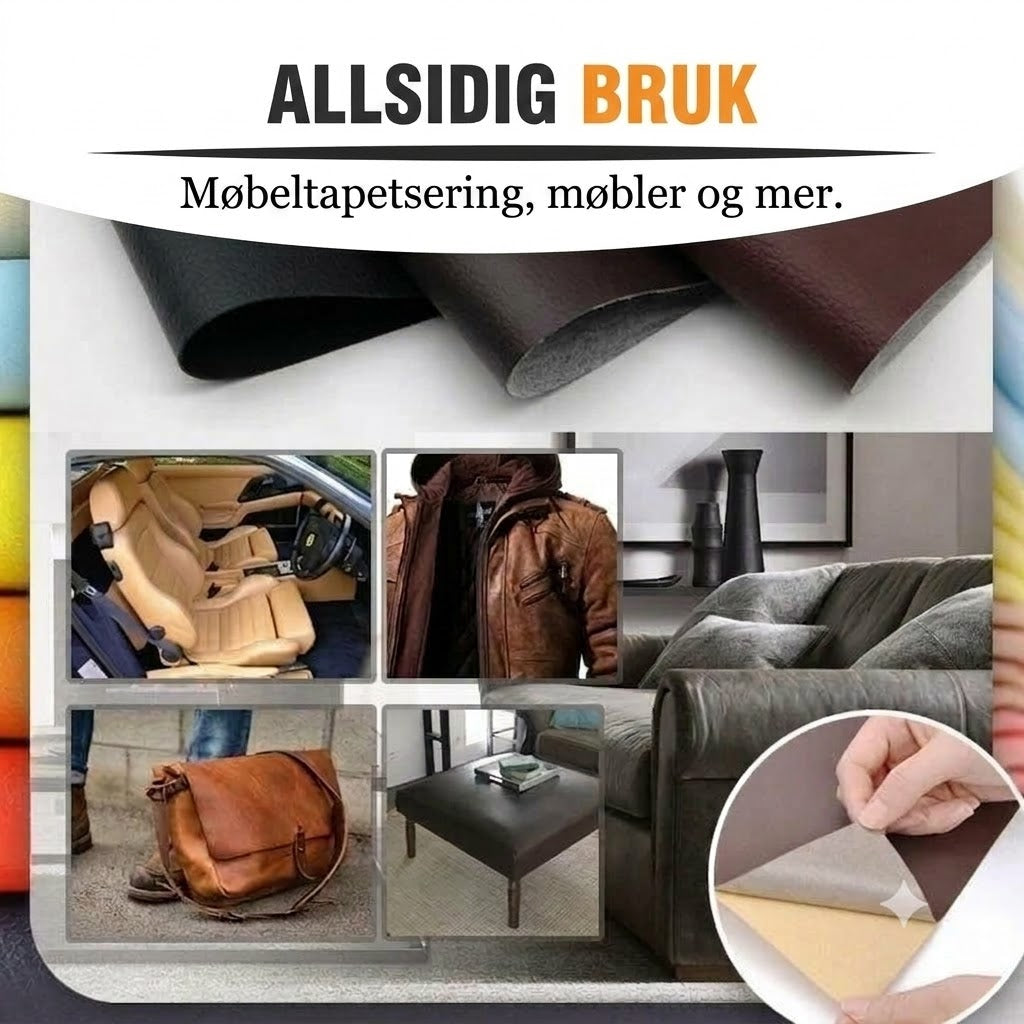 🛋️ Selvklebende reparasjonssett for skinn