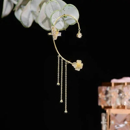 Enkle klipsøredobber med sommerfugler, blomstermotiver og dusker – elegante, komfortable og krever ingen hull i ørene