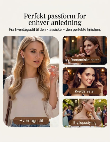 Enkle klipsøredobber med sommerfugler, blomstermotiver og dusker – elegante, komfortable og krever ingen hull i ørene