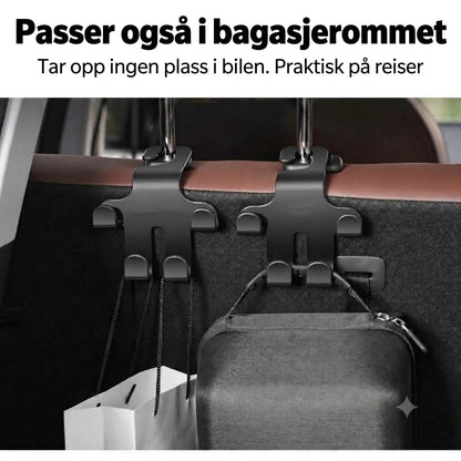 Kroker til bilnakkestøtte (2-pakning)