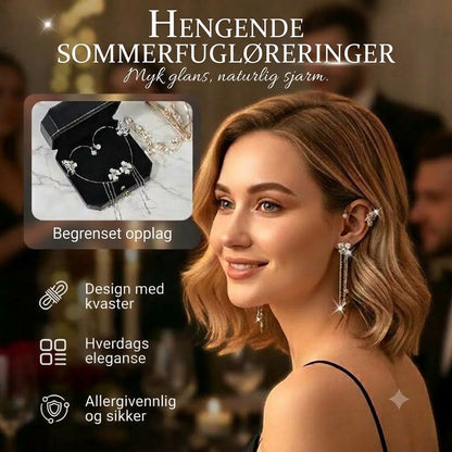Enkle klipsøredobber med sommerfugler, blomstermotiver og dusker – elegante, komfortable og krever ingen hull i ørene