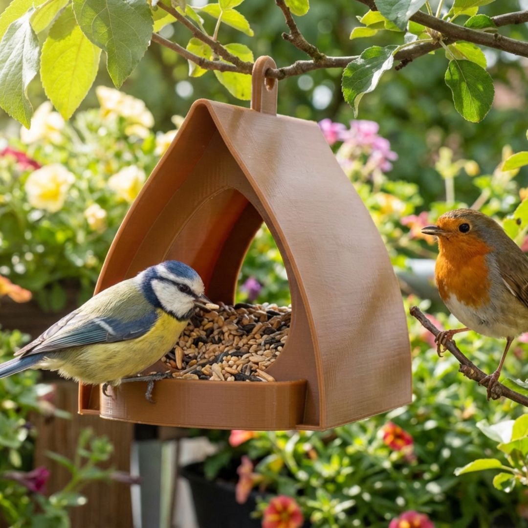 Hengende fuglemater – Stor kapasitet, ideell for hager og balkonger