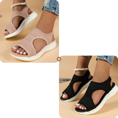 Komfortable og pustende flate sandaler