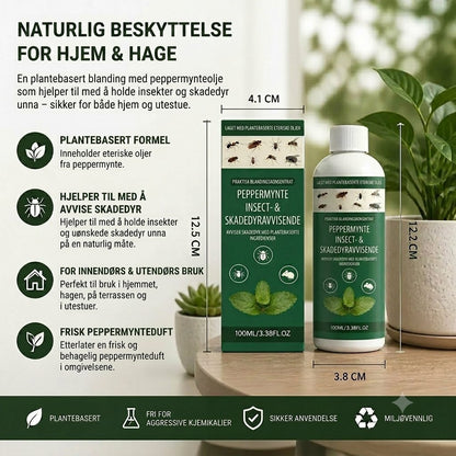 MOONSPRY Peppermynte Insektspray – Kan brukes både innendørs og utendørs, et insektsmiddel som egner seg for soverom og hager.