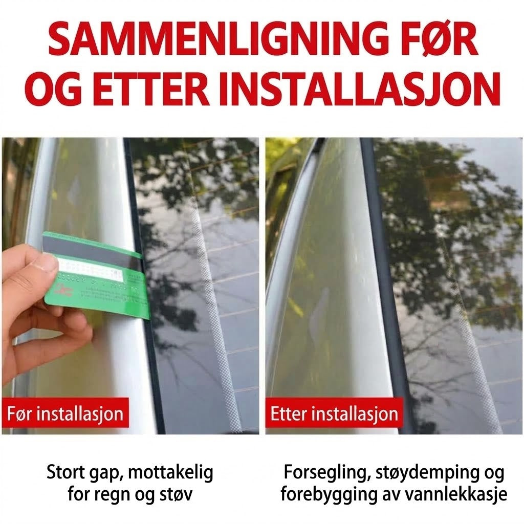 Spesialtilpasset gummitetningslist for bil