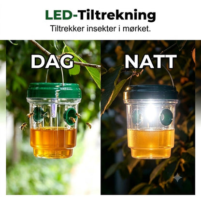 Solcelledrevet hengende vepsefelle og fluefanger