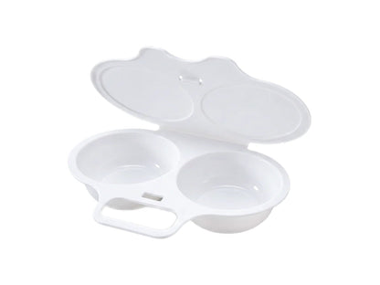 Eggkoker for mikrobølgeovn med sprutdeksel