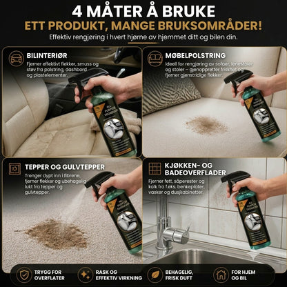 Multifunksjonell bilrengjøringsspray – Kraftig flekkfjerner, den ultimate løsningen for å fjerne gjenstridige flekker.