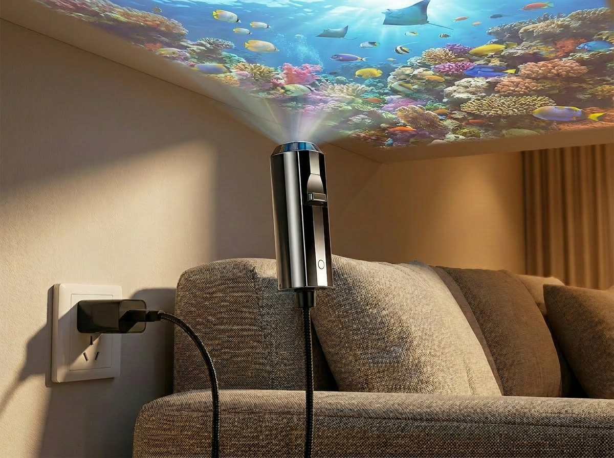 🔌 Plug-and-play HD nattlys med stjernehimmel- og havprojeksjon 🥳⭐