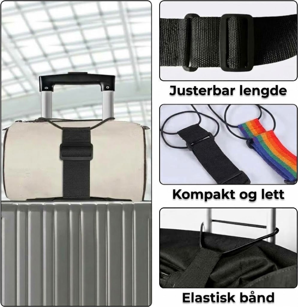 2-pakning multifunksjonelle bagasjestropper