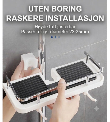 Dusjstang med hylle til baderom