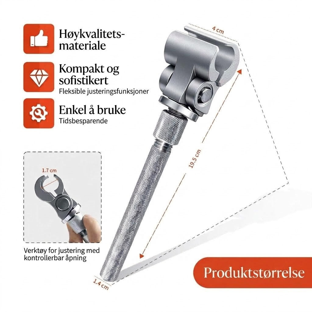 Universell justerbar hengselnøkkel