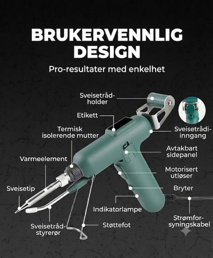 ⚒️ Effektivt 80W loddeboltsett – 12-delers sett