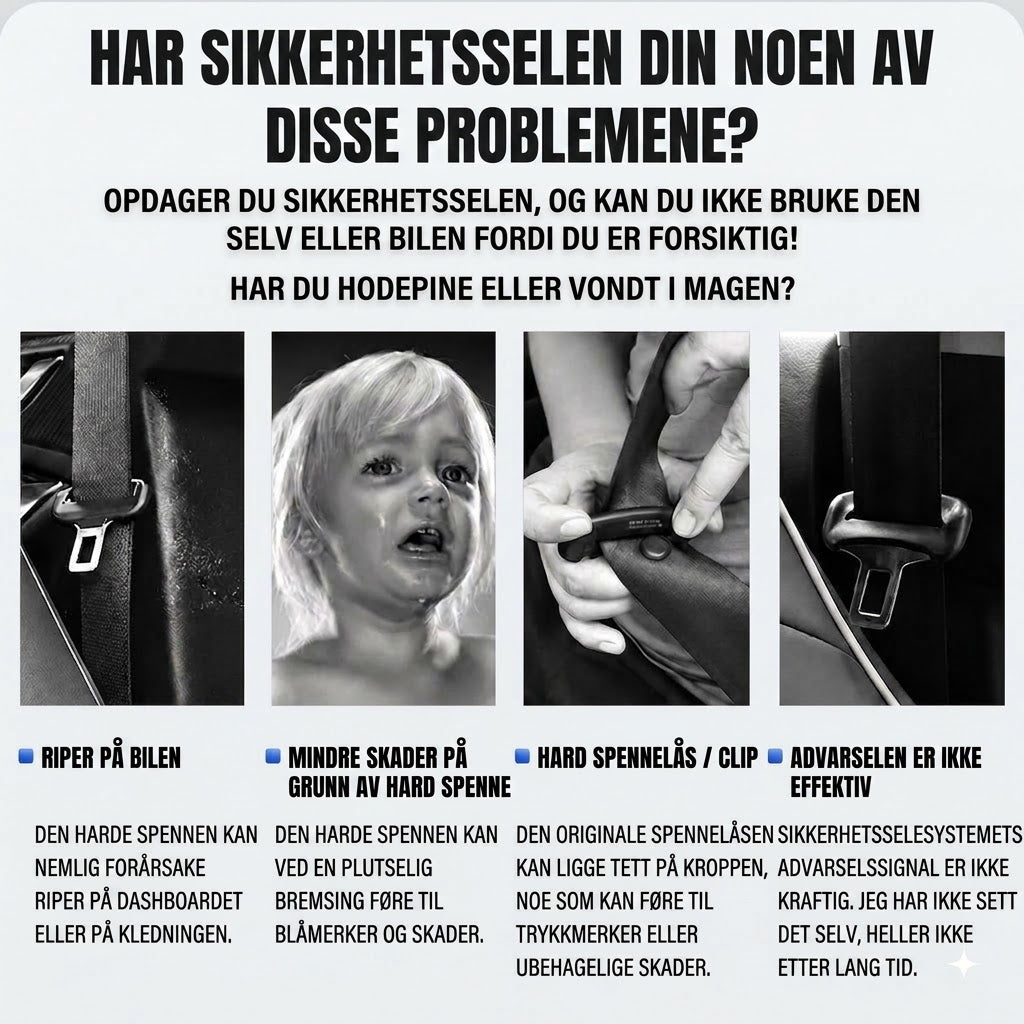Sikkerhetsbeltepute / skulderpute til bilbelte med billogo