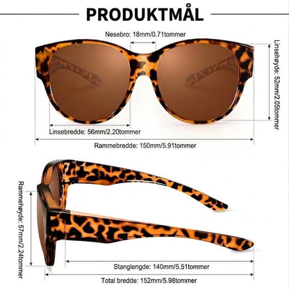 🕶 Nye oversize cateye-solbriller – Polariserte glass & UV400-beskyttelse