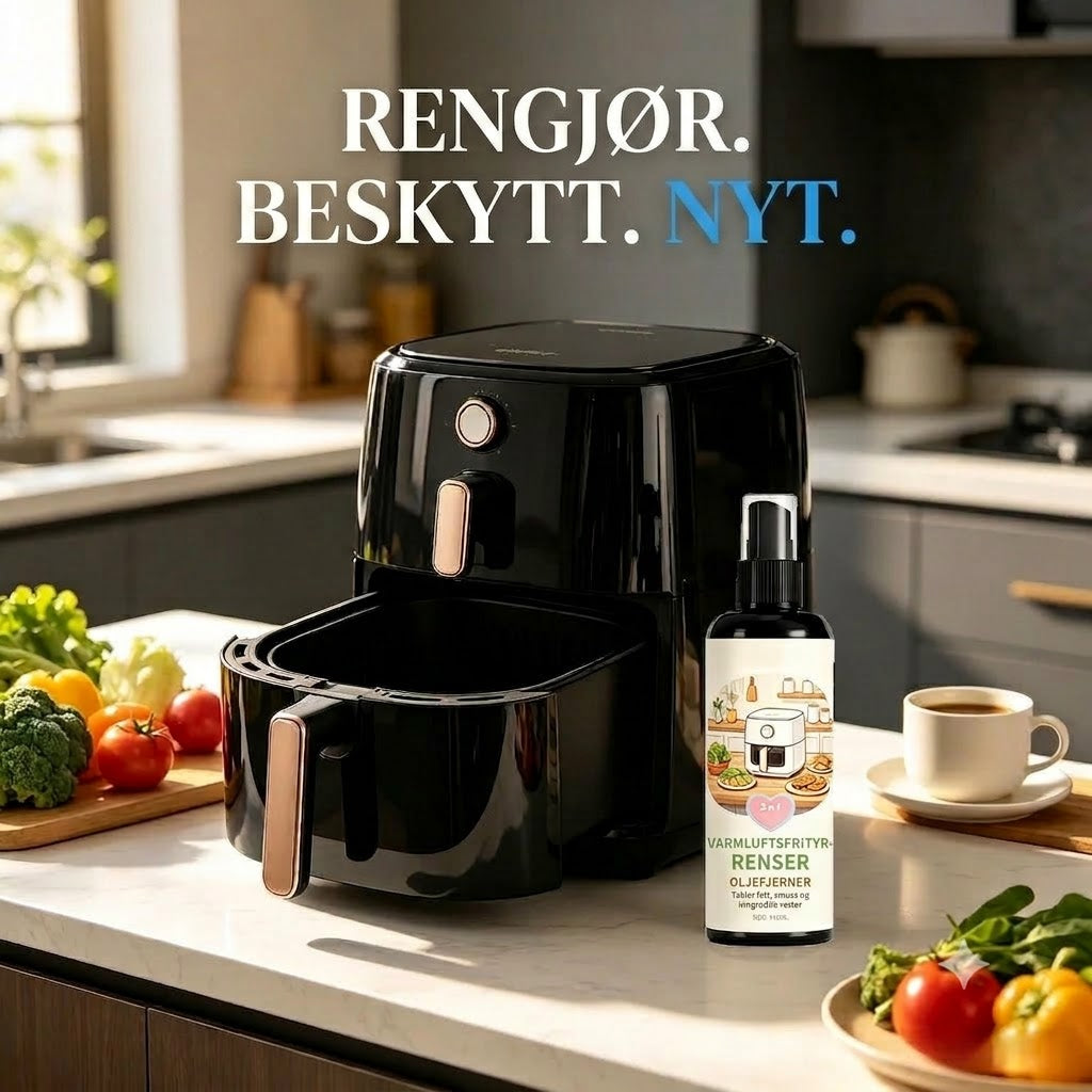 2-i-1 Airfryer-rengjøringsmiddel og avfettingsspray