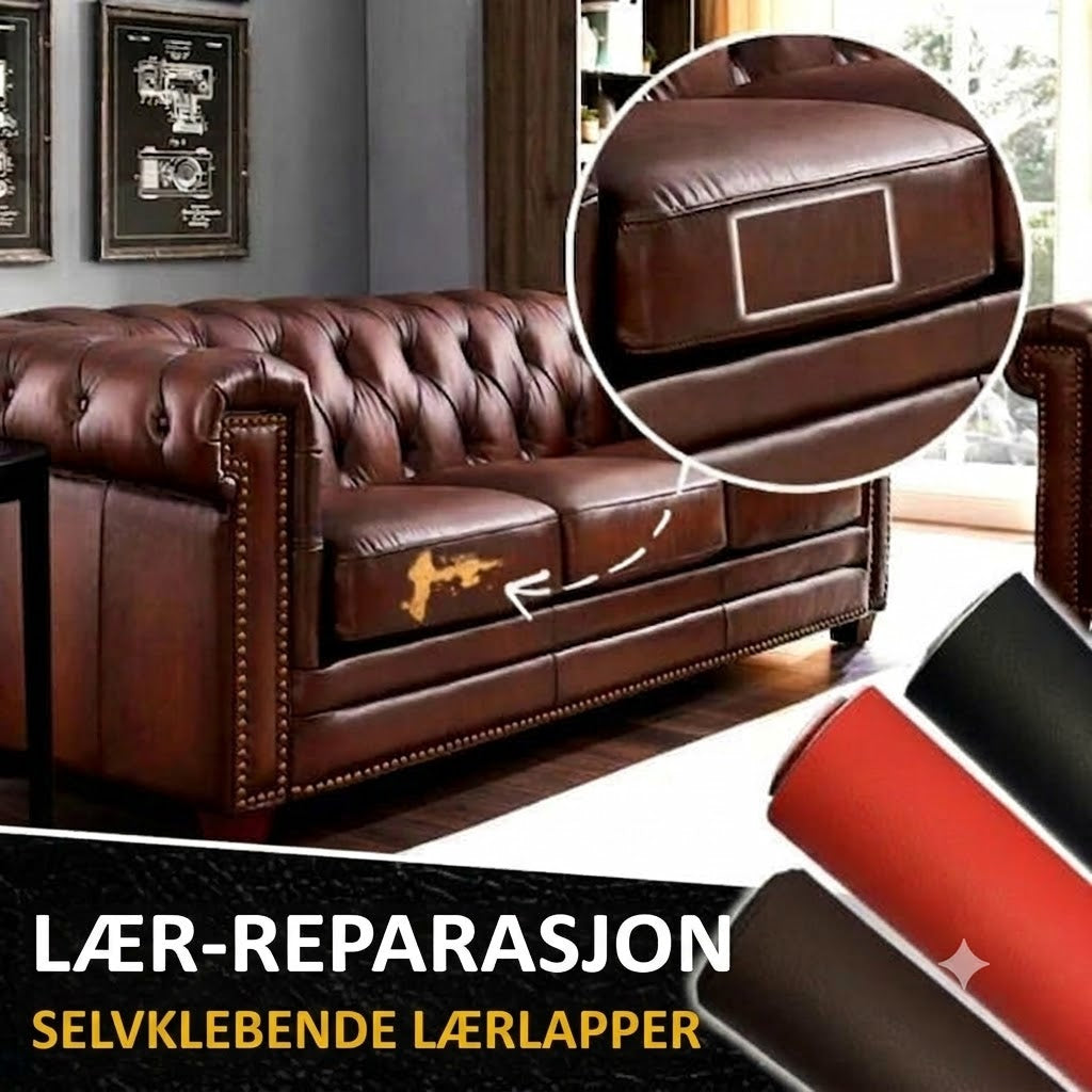 🛋️ Selvklebende reparasjonssett for skinn