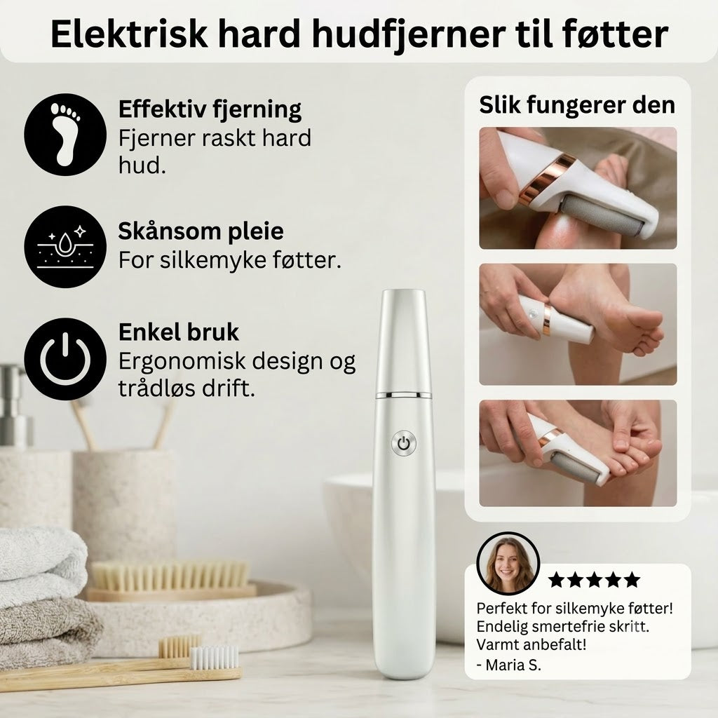 Elektrisk hardhudfjerner for føtter