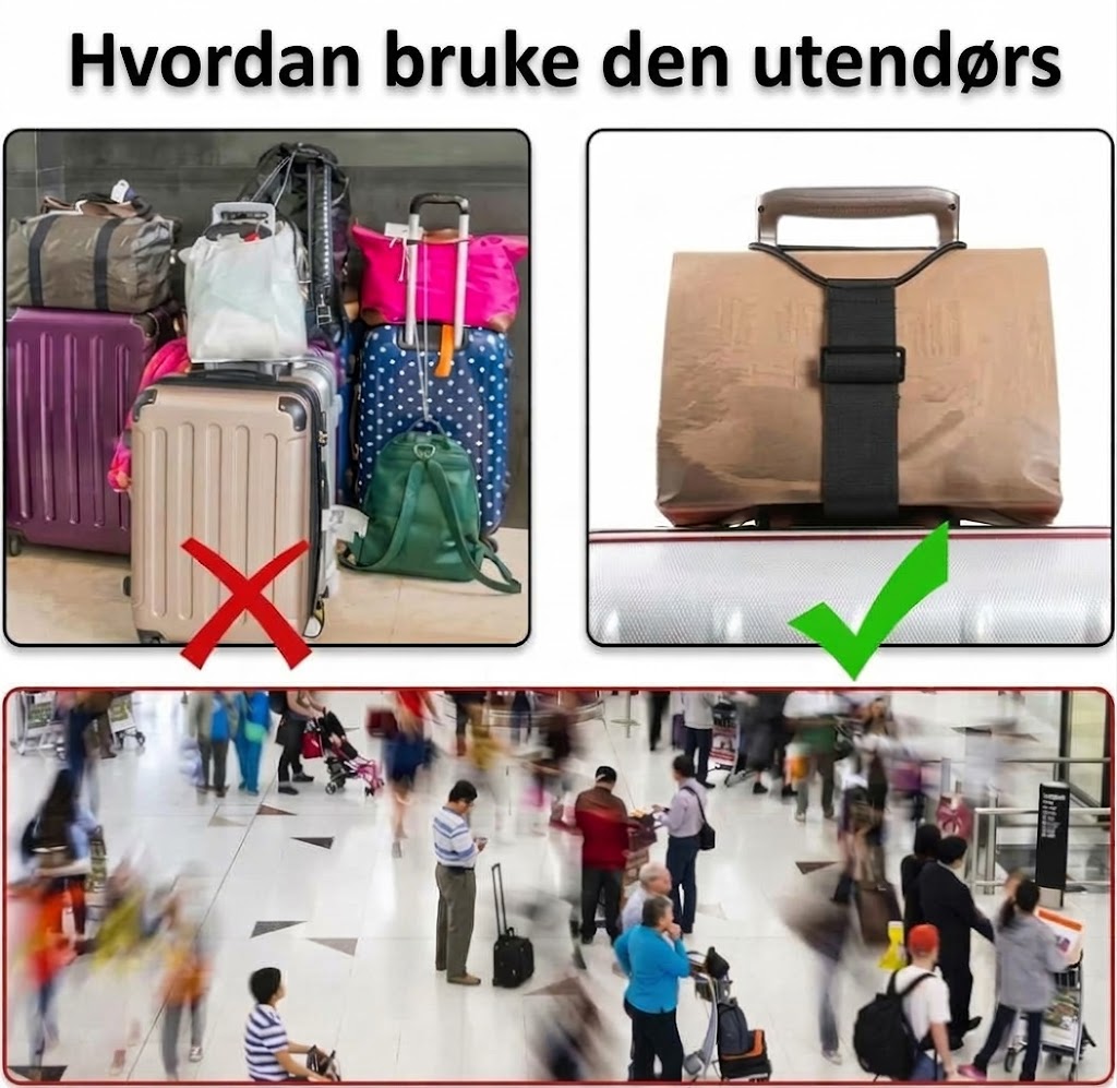 2-pakning multifunksjonelle bagasjestropper