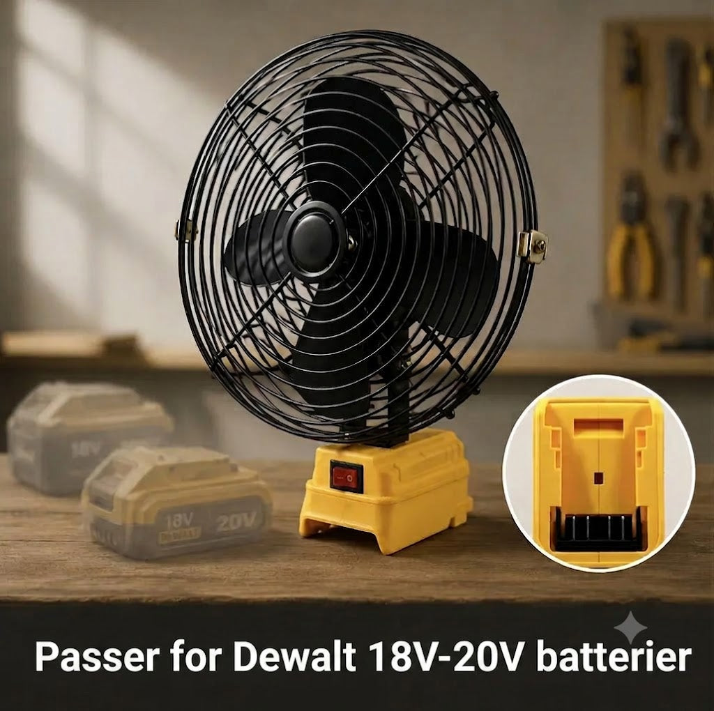 Bærbar batteridrevet vifte