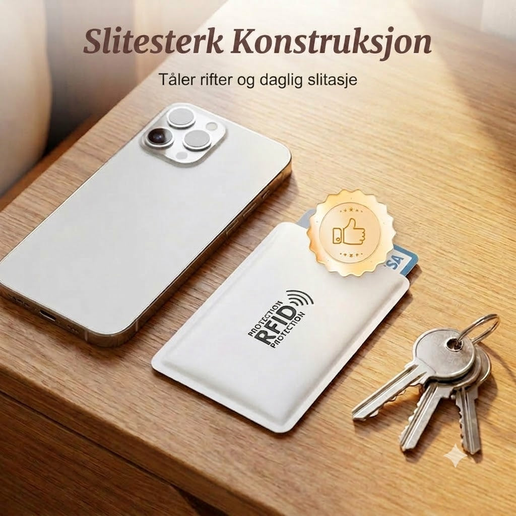 RFID-blokkerende kredittkortetui / Antiskimming-kortbeskytter