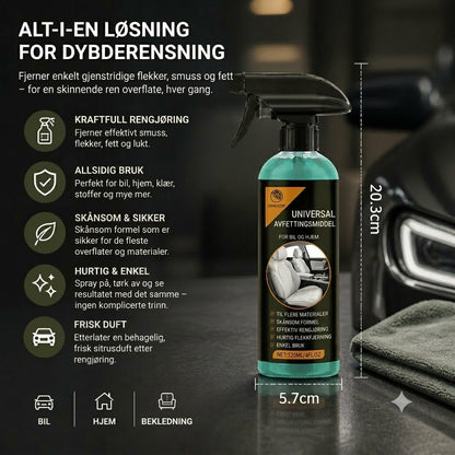 Multifunksjonell bilrengjøringsspray – Kraftig flekkfjerner, den ultimate løsningen for å fjerne gjenstridige flekker.