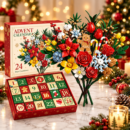 "Bloom & Build" julekalender – Bygg din egen magiske julebukett