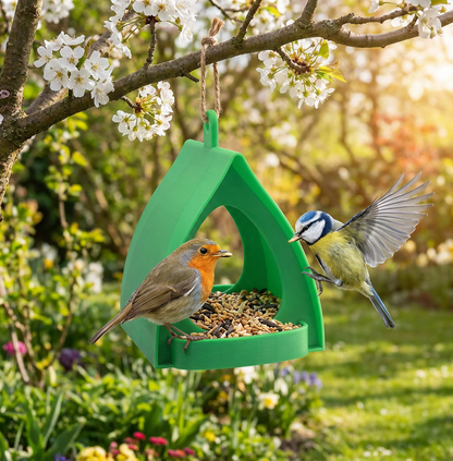 Hengende fuglemater – Stor kapasitet, ideell for hager og balkonger