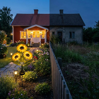 🌻 Solcelledrevet solsikke-hagelys – Ser ut som en ekte solsikke
