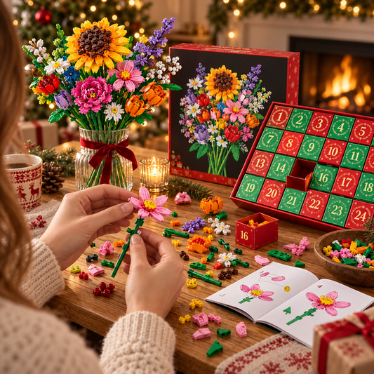"Bloom & Build" julekalender – Bygg din egen magiske julebukett