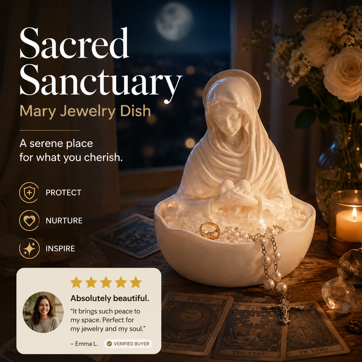 🔥📢📢 Tidsbegrenset tilbud: 50 % rabatt! 🎁🙏 Madonna Bowl – Ta vare på skattene dine, finn indre ro