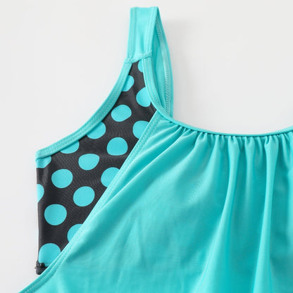 Todelt prikkete bikini til dame