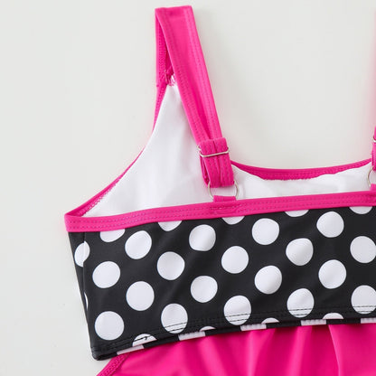 Todelt prikkete bikini til dame