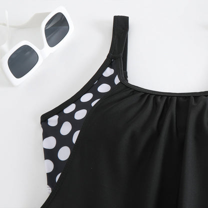 Todelt prikkete bikini til dame