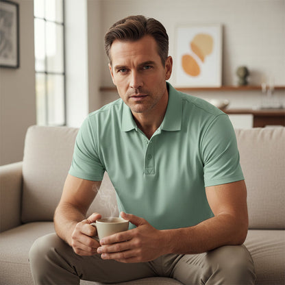 Kortermet poloskjorte til herre – Sportslig slim-fit