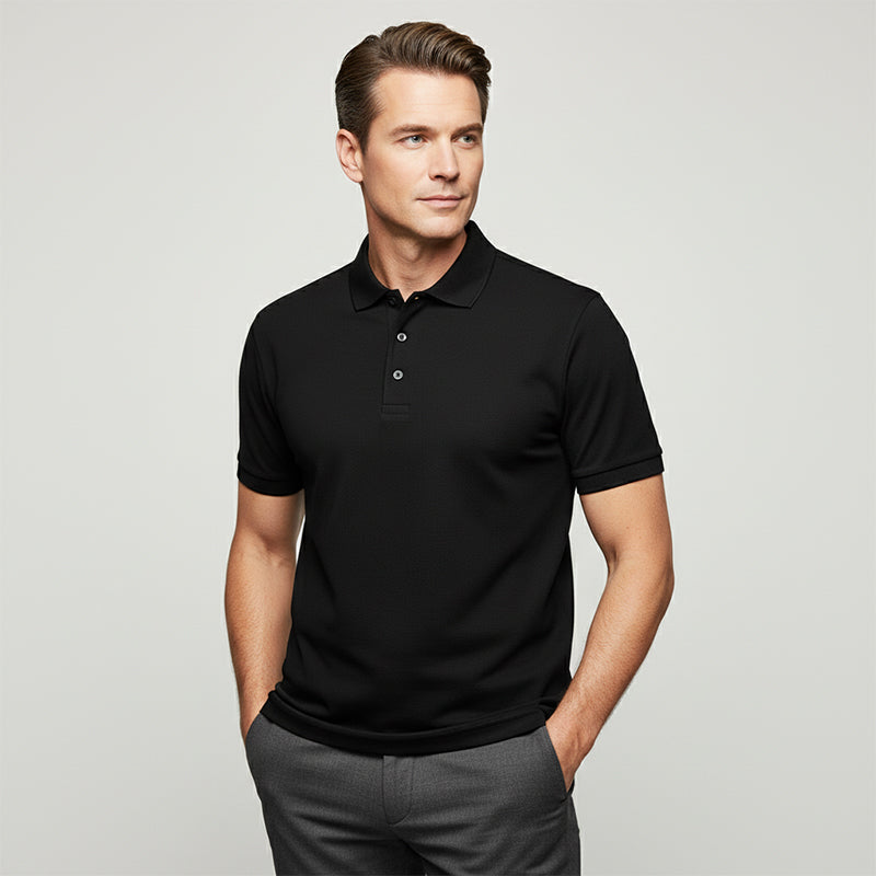 Kortermet poloskjorte til herre – Sportslig slim-fit