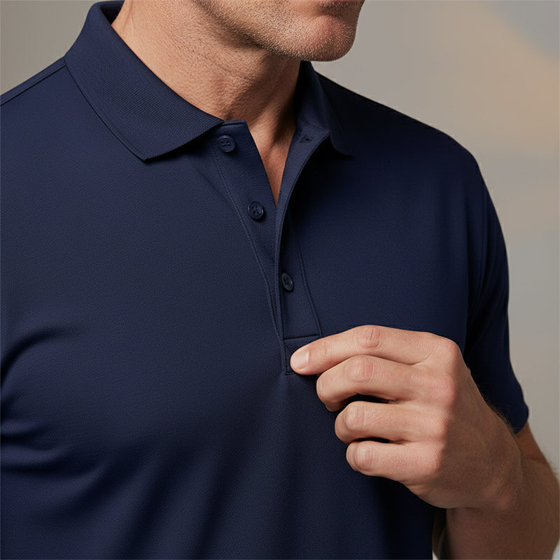 Kortermet poloskjorte til herre – Sportslig slim-fit