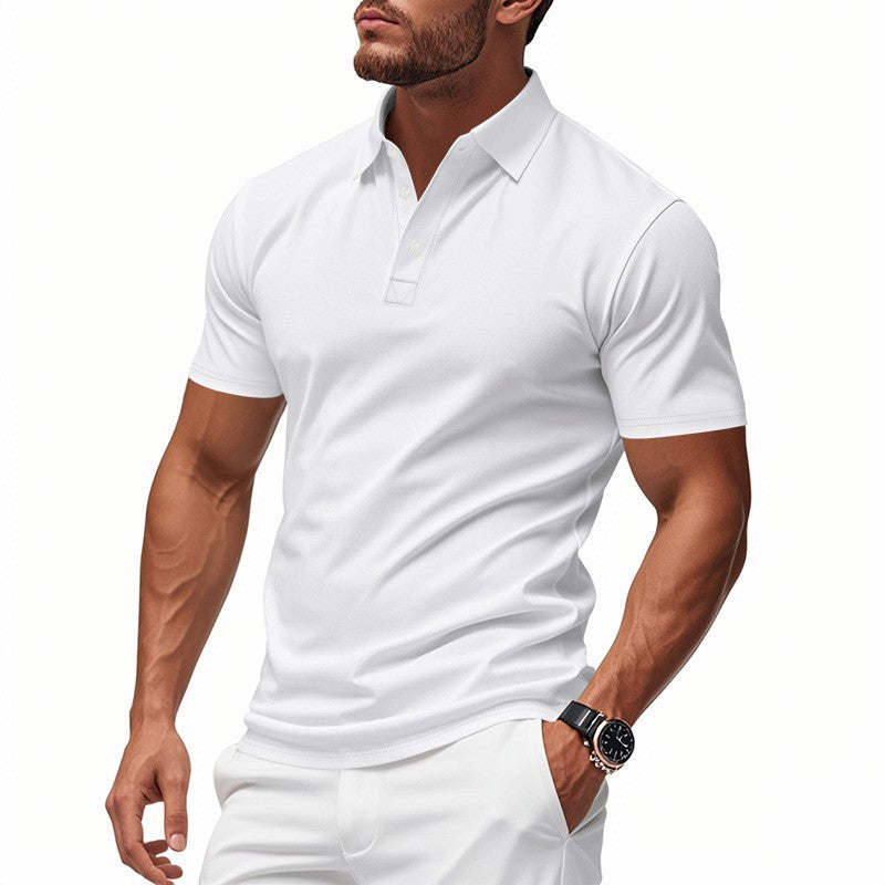 Kortermet poloskjorte til herre – Sportslig slim-fit