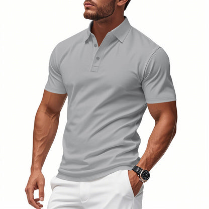 Kortermet poloskjorte til herre – Sportslig slim-fit